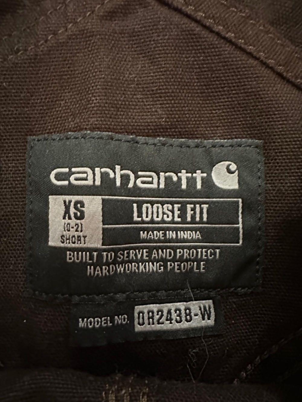 Carhartt Brown Utility Duck Canvas Bib Overalls - Picture 3 of 8